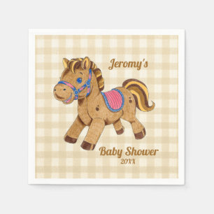 Baby Shower Pony Onderzetter Servet