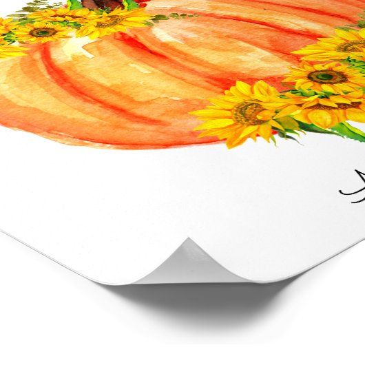 Baby shower Poster van pompoen Late Night Diapers (Hoek)