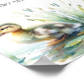 Baby shower Posters eend welkomstbord (Hoek)
