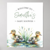 Baby shower Posters eend welkomstbord (Voorkant)