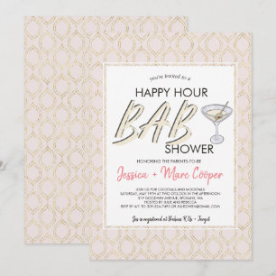 Baby Shower pour couples Carte Happy Hour