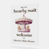 Baby shower pour fille jumelle Teddy Bear Bienvenu (Angle)