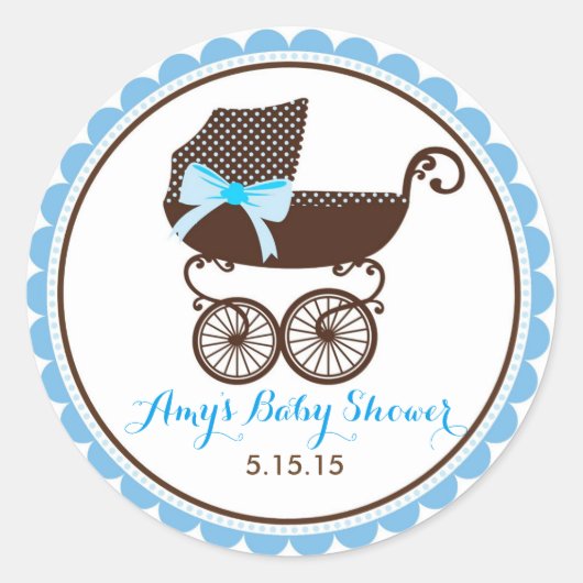 Baby shower Pram Stickers (Voorkant)