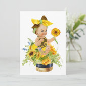 Baby shower précieux ou invitation d'anniversaire (Debout devant)