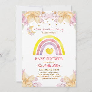 Baby shower Princess Rainbow Invitation