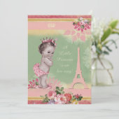 Baby shower prinses Eiffel Tower Kaart (Staand voorkant)