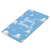 Baby shower Puffy White Clouds Magneet (Linkerzijde)