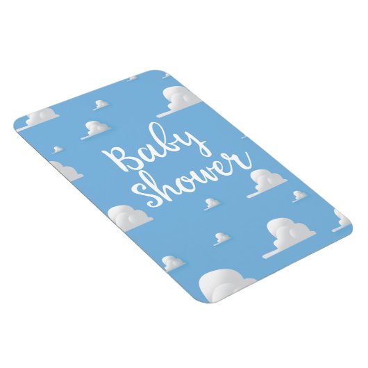 Baby shower Puffy White Clouds Magneet (Rechterzijde)