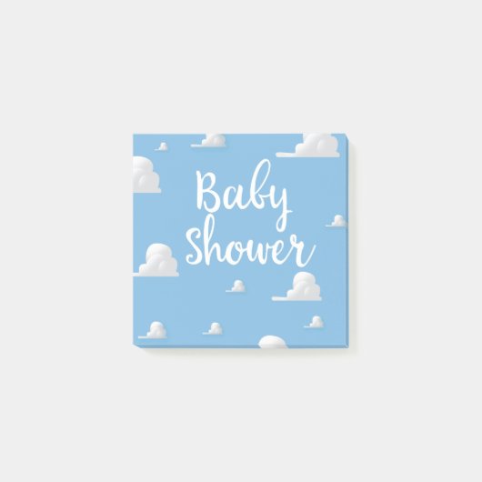 Baby shower Puffy White Clouds Post-it® Notes (Voorkant)