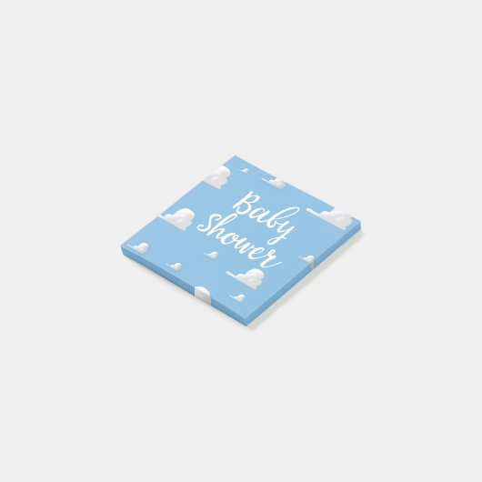 Baby shower Puffy White Clouds Post-it® Notes (Schuin)