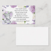 Baby shower Purple Elephant Demande Carte (Devant / Derrière)