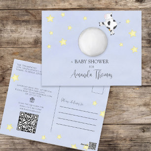 Baby shower QR-code Cadeauregister Nursery Rhyme Briefkaart