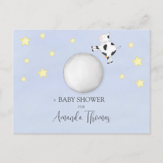 Baby shower QR Code Social Media Neursery Rhyme Briefkaart (Voorkant)