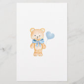 Baby shower raadt de prijs van Teddy Bear Statio (Achterkant)