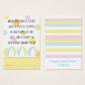 Baby shower Raffle Billets Beach Ball (Devant & derrière)