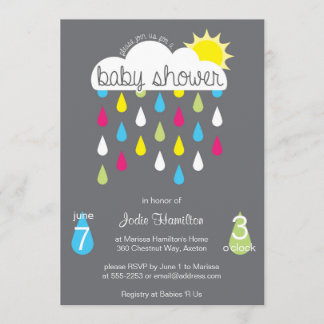 baby shower Rain Cloud Invitation Kaart