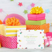 Baby shower Rainbow Confetti Invitation