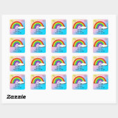 Baby shower Rainbow Favoriser les autocollants (Feuille)