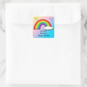 Baby shower Rainbow Favoriser les autocollants (Sac)