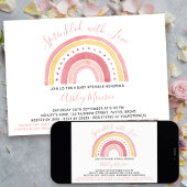 Baby shower Rainbow Girl Baby Sprinkle Invitation