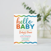 Baby shower Rainbow invitation invitation personna (Debout devant)