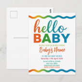 Baby shower Rainbow invitation invitation personna (Devant / Derrière)