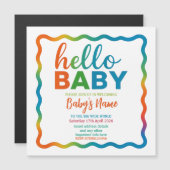 Baby shower Rainbow invitation invitation personna (Devant / Derrière)