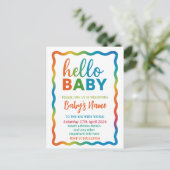 Baby shower Rainbow invitation invitation personna (Debout devant)