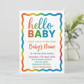 Baby shower Rainbow invitation invitation personna (Debout devant)
