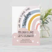 BABY SHOWER|RAINBOW INVITE|Codedouche|Pastels Kaart (Staand voorkant)