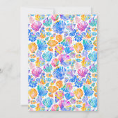 Baby shower Rainbow Seashells Invitation (Dos)
