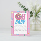 Baby shower Rainbow Sprinkle Postcard Invitation (Debout devant)