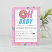 Baby shower Rainbow Sprinkles Brunch Invitation (Debout devant)