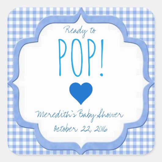 Baby shower Ready To Pop Stickers voor Boy (Voorkant)