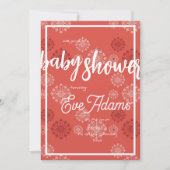 Baby shower Red Fireworks Invitation (Devant)