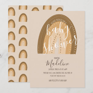 Baby Shower Regenboog Boheemse Warme Tinten Kaart