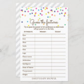 Baby shower regenboogsprintje Game, AFGEDRUKT (Voorkant / Achterkant)