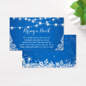 Baby shower Réserver Demande Winter Blue Snowflake (Bureau)