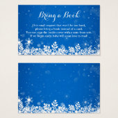 Baby shower Réserver Demande Winter Blue Snowflake (Devant & derrière)