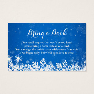 Baby shower Réserver Demande Winter Blue Snowflake