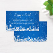 Baby shower Réserver Demande Winter Blue Snowflake (Bureau)
