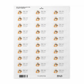 Baby shower retouradres label Little Boo Ghost (Full Sheet)