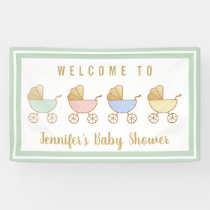 baby shower Retro Carriage Parade Welkom Spandoek
