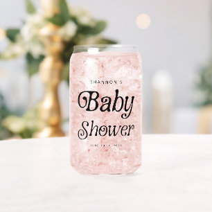 Baby shower rétro noir et blanc minimal
