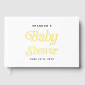 Baby shower rétro noir et blanc minimal (Recto)