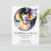 Baby shower: Roaring Dragon Theme Kaart (Staand voorkant)