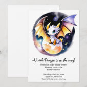 Baby shower: Roaring Dragon Theme Kaart (Voorkant / Achterkant)