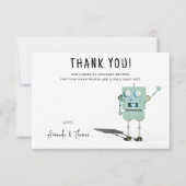 Baby shower Robot garçon - merci (Devant)