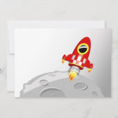 baby shower 'Rocket Ship' 5x7 Uitnodiging (Achterkant)