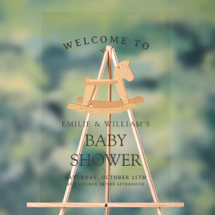 Baby shower Rocking Horse Baby shower minimaliste